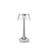 Bon Jour Unplugged – portable bordlampe fra FLOS - Chrome - Jacobsen Plus