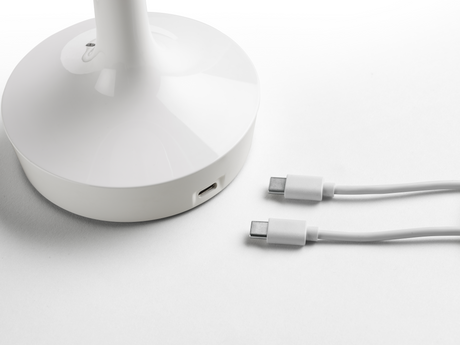 Bon Jour Unplugged – portable bordlampe fra FLOS - Chrome - Jacobsen Plus