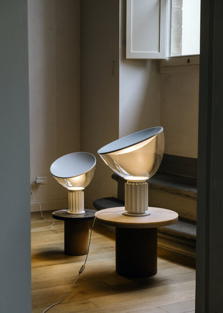 Taccia Bordlampe, small fra Flos - Silver - Jacobsen Plus