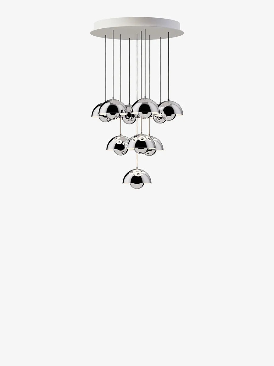 Flowerpot Chandelier VP10, 10 pendants fra &Tradition