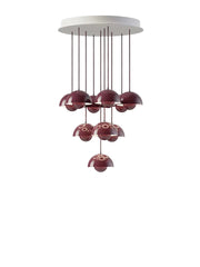 Flowerpot Chandelier VP10, 10 pendants fra &Tradition