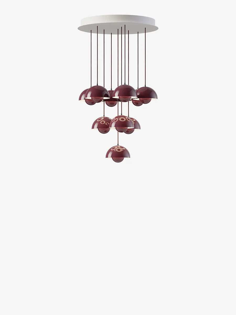 Flowerpot Chandelier VP10, 10 pendants fra &Tradition