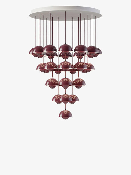 Flowerpot Chandelier VP10, 31 pendants fra &Tradition - Matt black - Jacobsen Plus