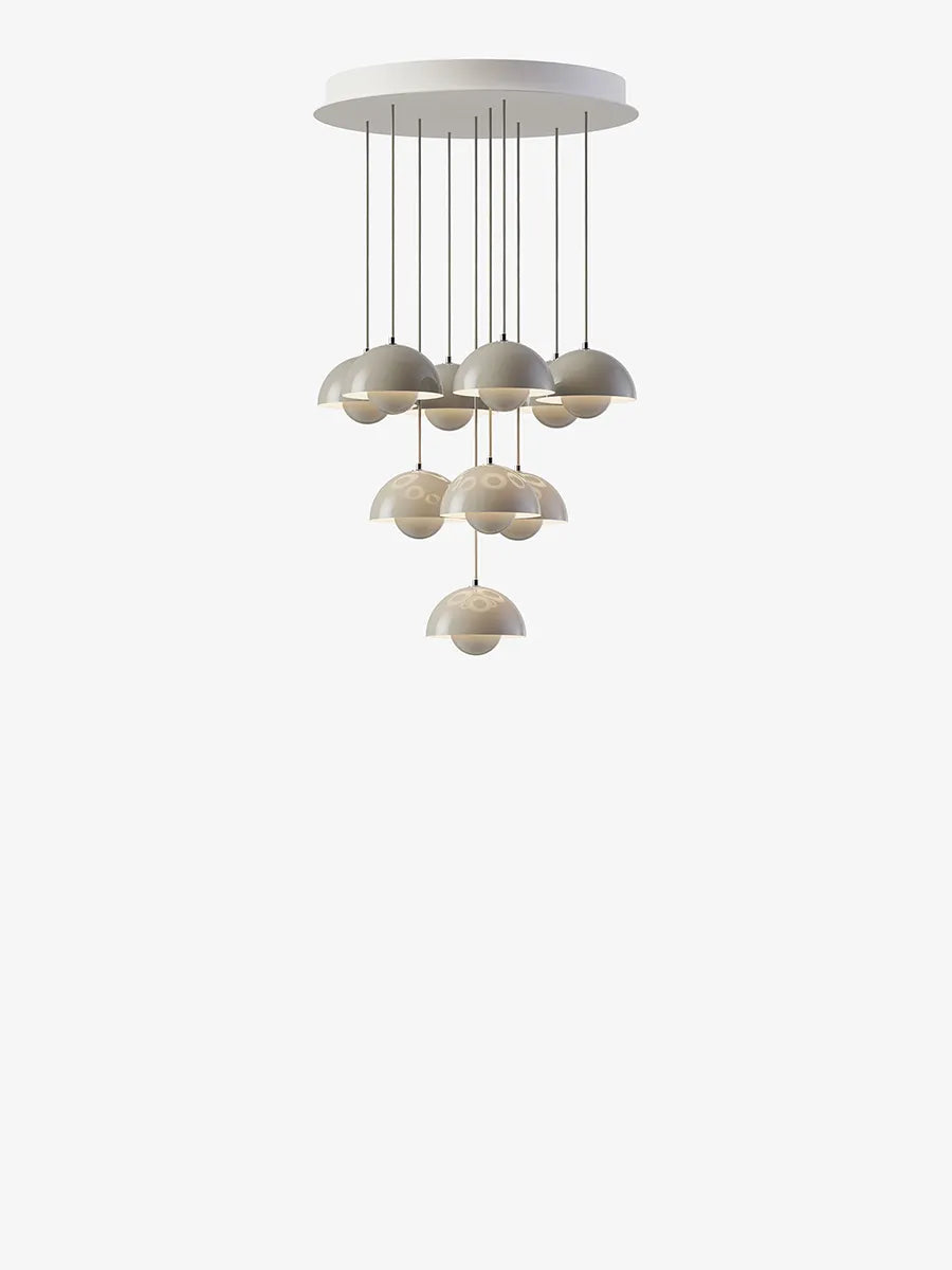 Flowerpot Chandelier VP10, 10 pendants fra &Tradition