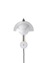 Flowerpot VP8 Væglampe af Verner Panton - Chrome-Plated / Med ledning - Jacobsen Plus