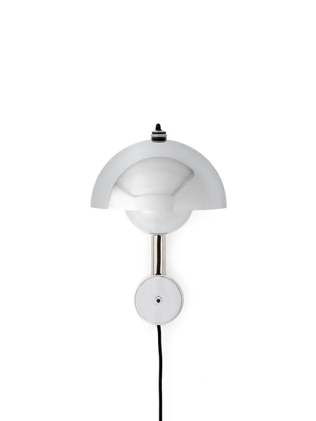 Flowerpot VP8 Væglampe af Verner Panton - Chrome-Plated / Med ledning - Jacobsen Plus