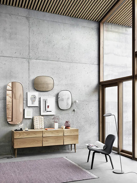 Framed spejl fra Muuto - Lille / Grå-klar glas - Jacobsen Plus