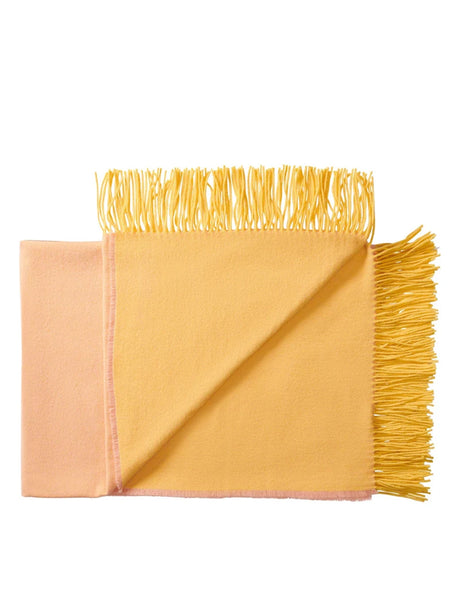 Silkeborg Uldspinderi - Franja Plaid, Butter Peach, 170x140 cm - Jacobsen Plus