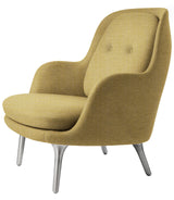 Fri Lænestol m. stel i aluminium fra Fritz Hansen - Christianshavn - 1110 Yellow - Jacobsen Plus