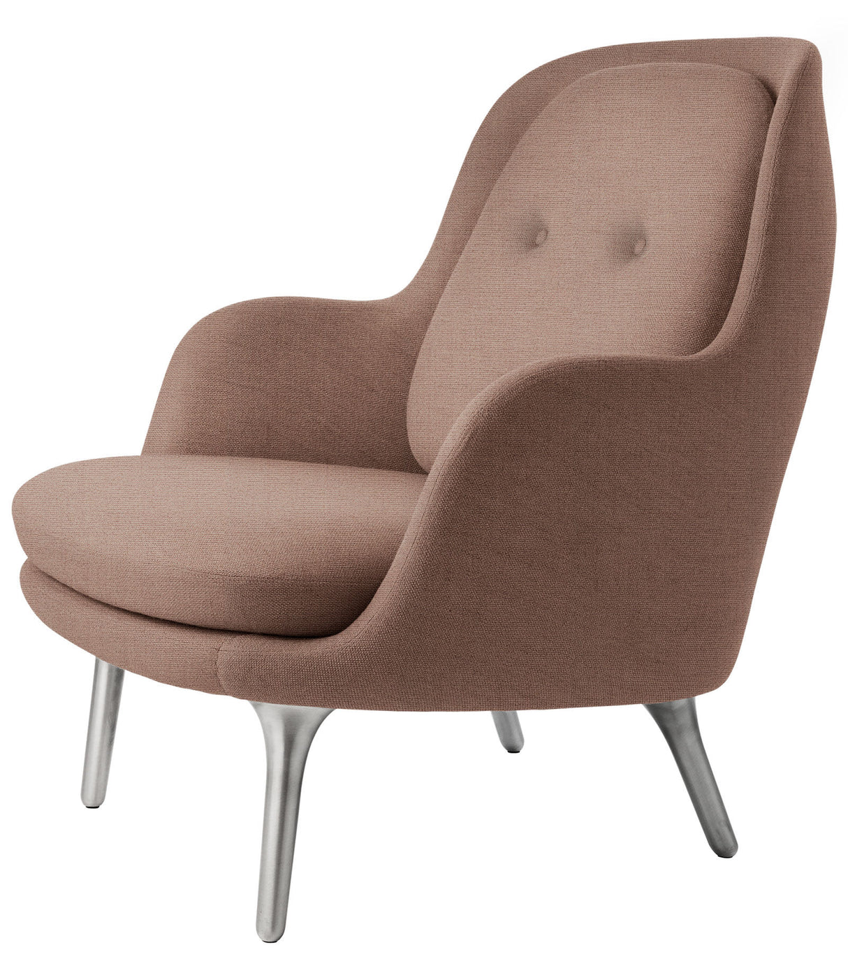 Fri Lænestol m. stel i aluminium fra Fritz Hansen - Christianshavn - 1130 Light Red Uni - Jacobsen Plus