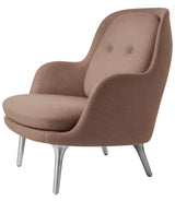 Fri Lænestol m. stel i aluminium fra Fritz Hansen - Christianshavn - 1130 Light Red Uni - Jacobsen Plus