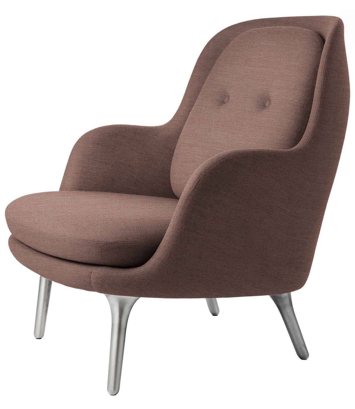 Fri Lænestol m. stel i aluminium fra Fritz Hansen - Christianshavn - 1131 Orange/Red - Jacobsen Plus