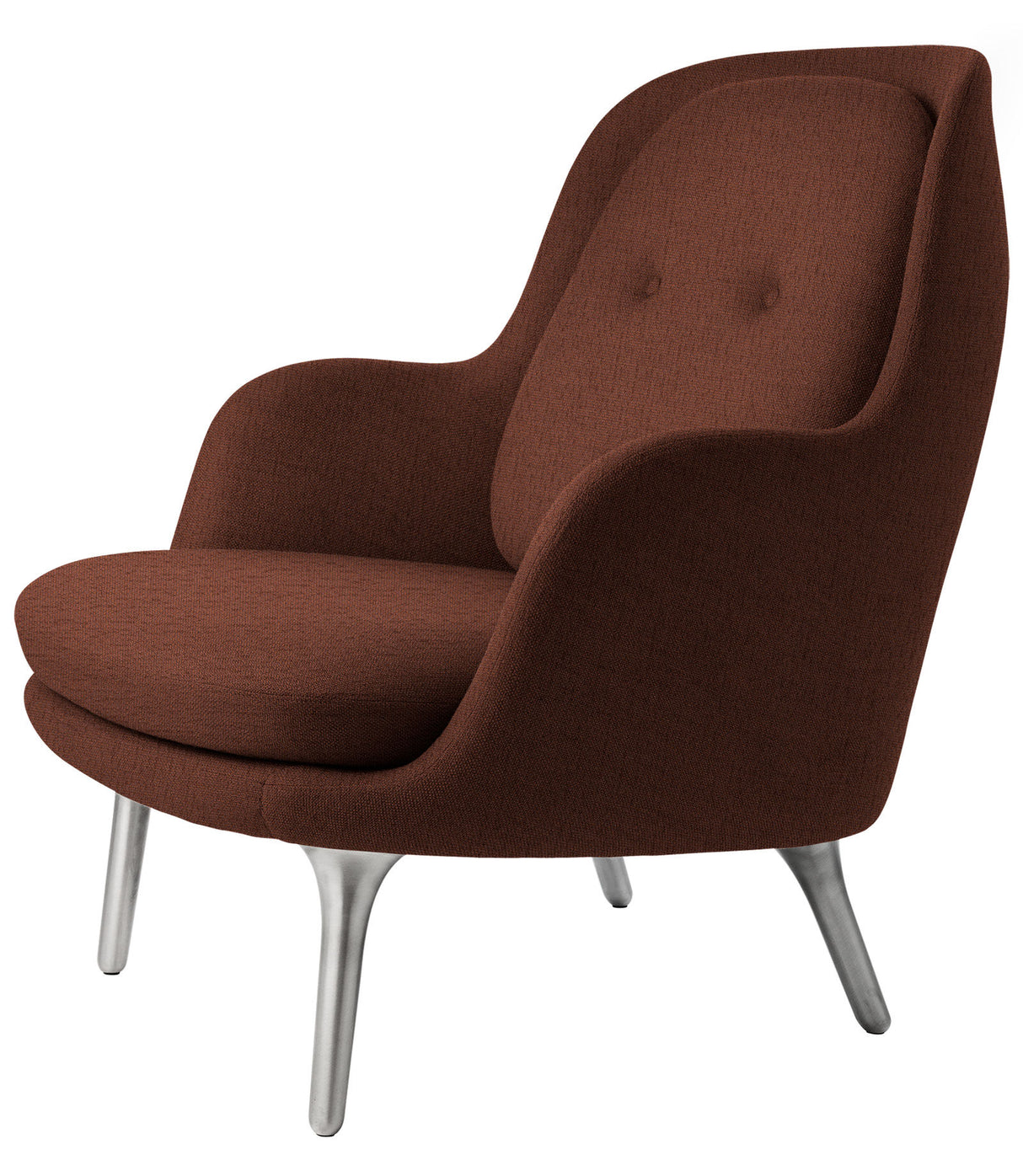 Fri Lænestol m. stel i aluminium fra Fritz Hansen - Christianshavn - 1133 Orange - Jacobsen Plus