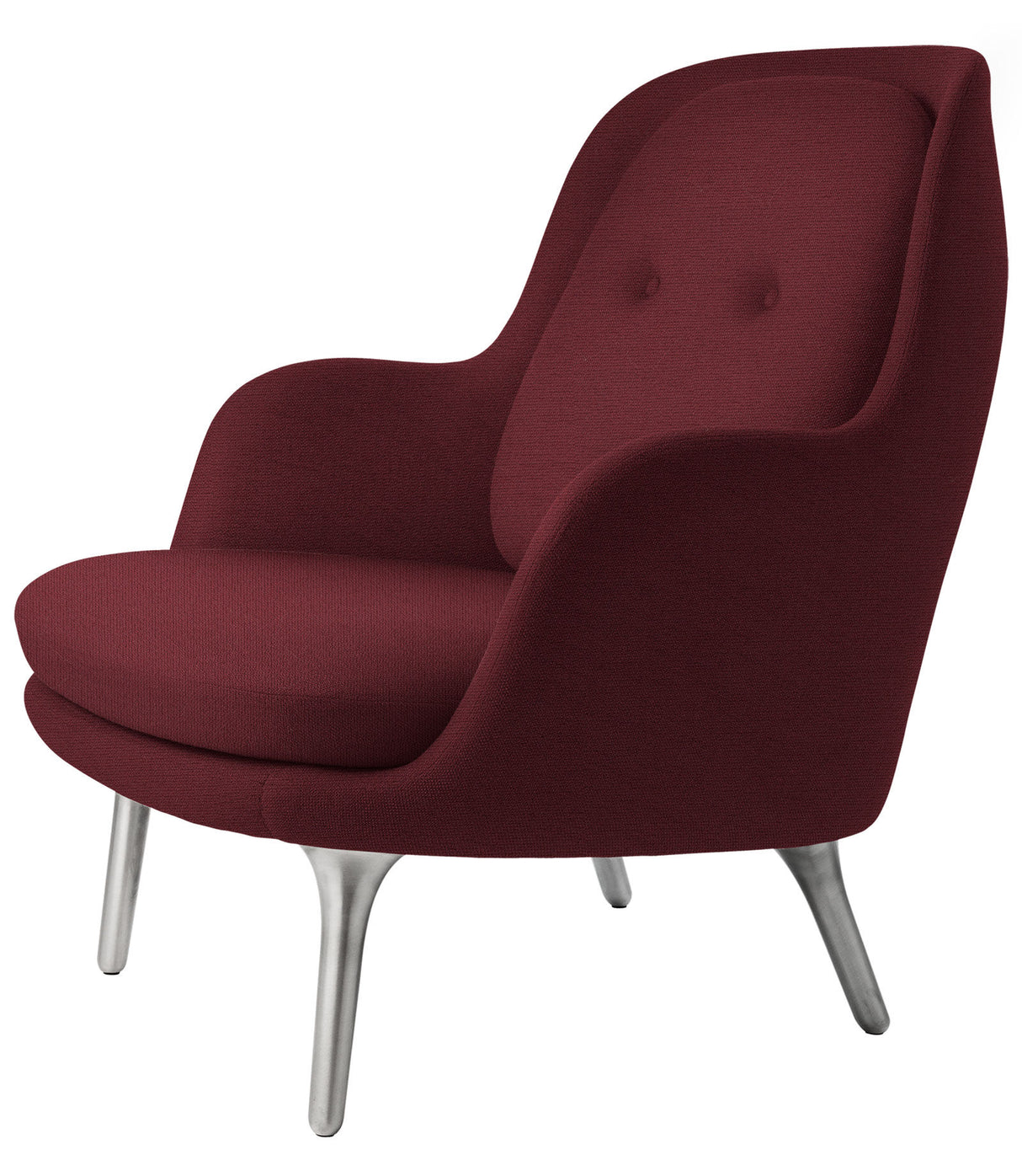 Fri Lænestol m. stel i aluminium fra Fritz Hansen - Christianshavn - 1140 Red Uni - Jacobsen Plus