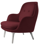 Fri Lænestol m. stel i aluminium fra Fritz Hansen - Christianshavn - 1140 Red Uni - Jacobsen Plus