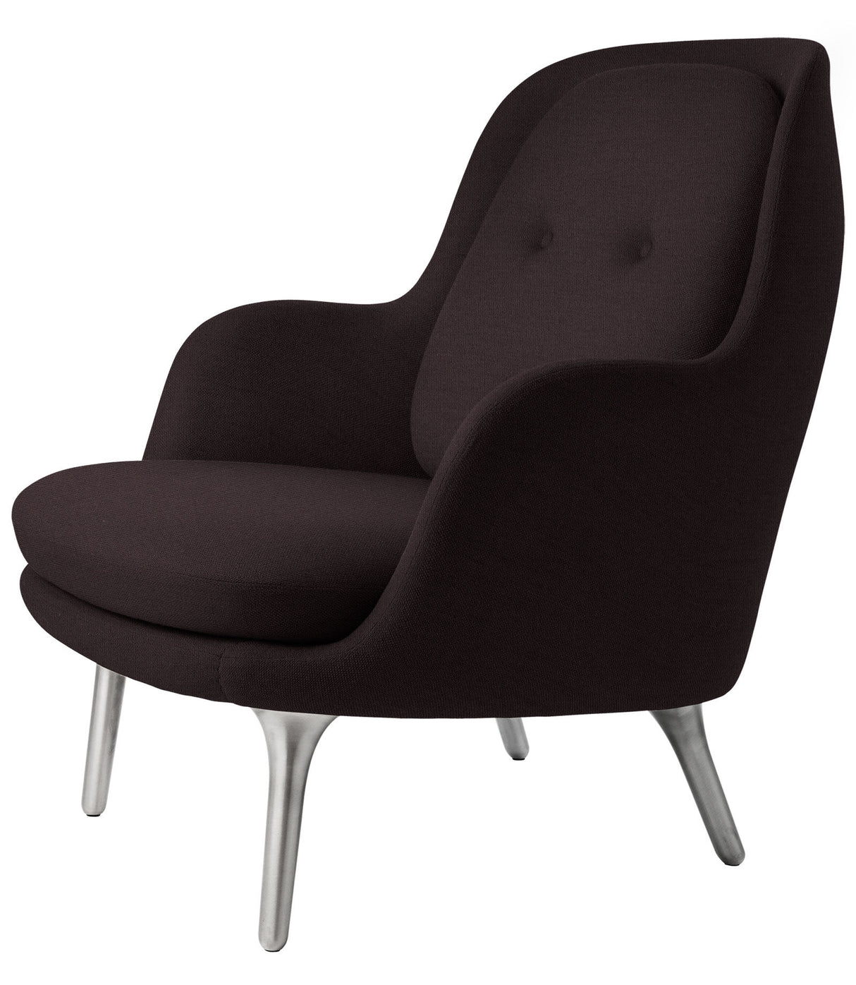 Fri Lænestol m. stel i aluminium fra Fritz Hansen - Christianshavn - 1142 Dark Red Uni - Jacobsen Plus
