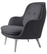 Fri Lænestol m. stel i aluminium fra Fritz Hansen - Christianshavn - 1150 Orange/Blue - Jacobsen Plus
