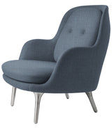 Fri Lænestol m. stel i aluminium fra Fritz Hansen - Christianshavn - 1152 Light Blue - Jacobsen Plus