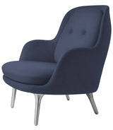 Fri Lænestol m. stel i aluminium fra Fritz Hansen - Christianshavn - 1153 Blue Uni - Jacobsen Plus