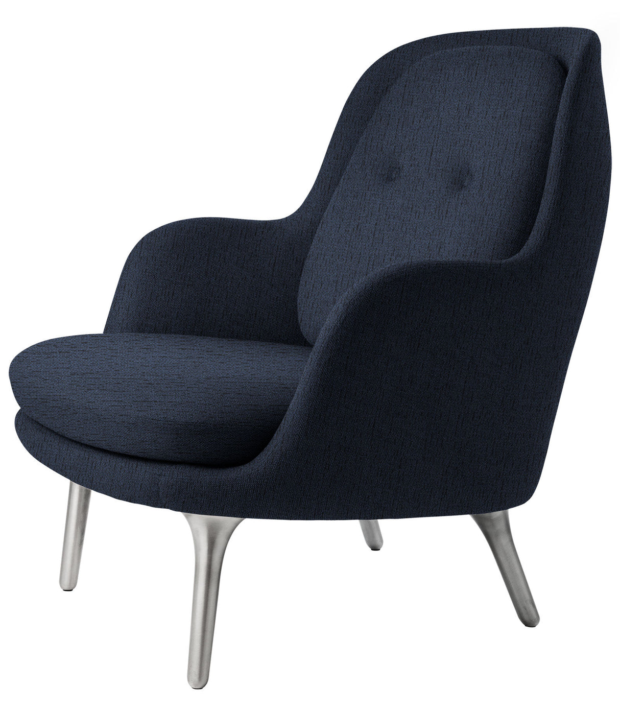 Fri Lænestol m. stel i aluminium fra Fritz Hansen - Christianshavn - 1155 Dark Blue - Jacobsen Plus