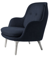 Fri Lænestol m. stel i aluminium fra Fritz Hansen - Christianshavn - 1155 Dark Blue - Jacobsen Plus