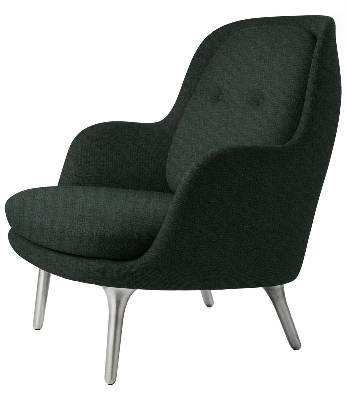 Fri Lænestol m. stel i aluminium fra Fritz Hansen - Christianshavn - 1161 Dark Green - Jacobsen Plus