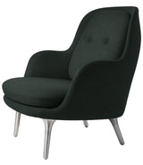 Fri Lænestol m. stel i aluminium fra Fritz Hansen - Christianshavn - 1161 Dark Green - Jacobsen Plus