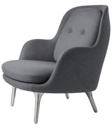 Fri Lænestol m. stel i aluminium fra Fritz Hansen - Christianshavn - 1170 Light Grey Uni - Jacobsen Plus