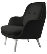 Fri Lænestol m. stel i aluminium fra Fritz Hansen - Christianshavn - 1175 Black Uni - Jacobsen Plus