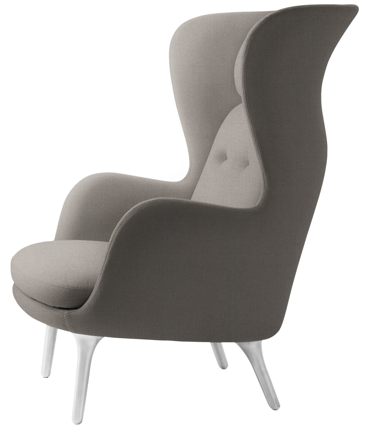 Ro Lænestol m. stel i aluminium fra Fritz Hansen - Christianshavn - 1120 Beige - Jacobsen Plus