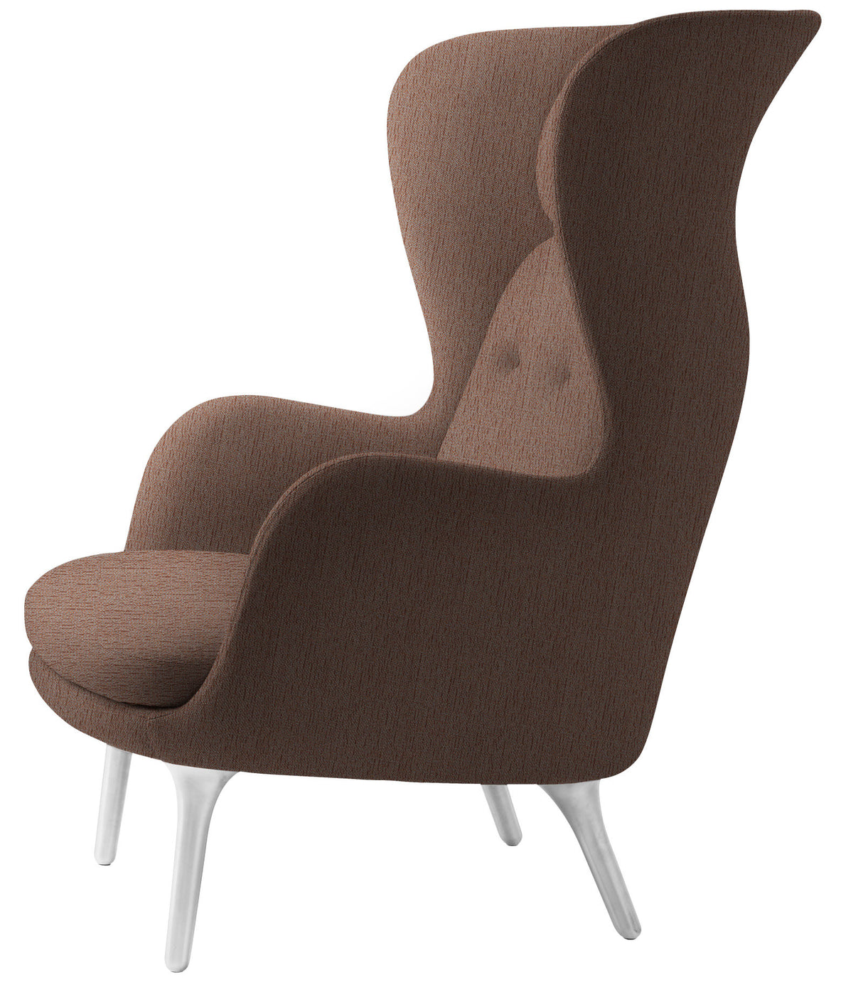 Ro Lænestol m. stel i aluminium fra Fritz Hansen - Christianshavn - 1132 Beige/Orange - Jacobsen Plus