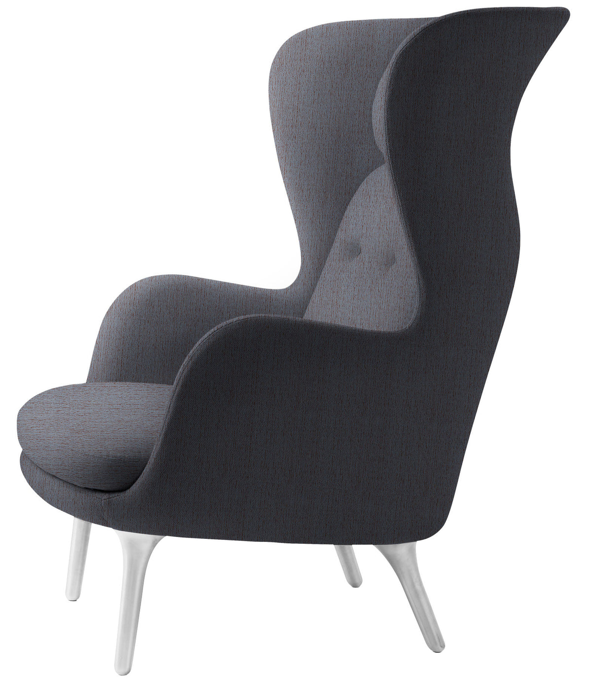 Ro Lænestol m. stel i aluminium fra Fritz Hansen - Christianshavn - 1150 Orange/Blue - Jacobsen Plus