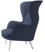 Ro Lænestol m. stel i aluminium fra Fritz Hansen - Christianshavn - 1153 Blue Uni - Jacobsen Plus
