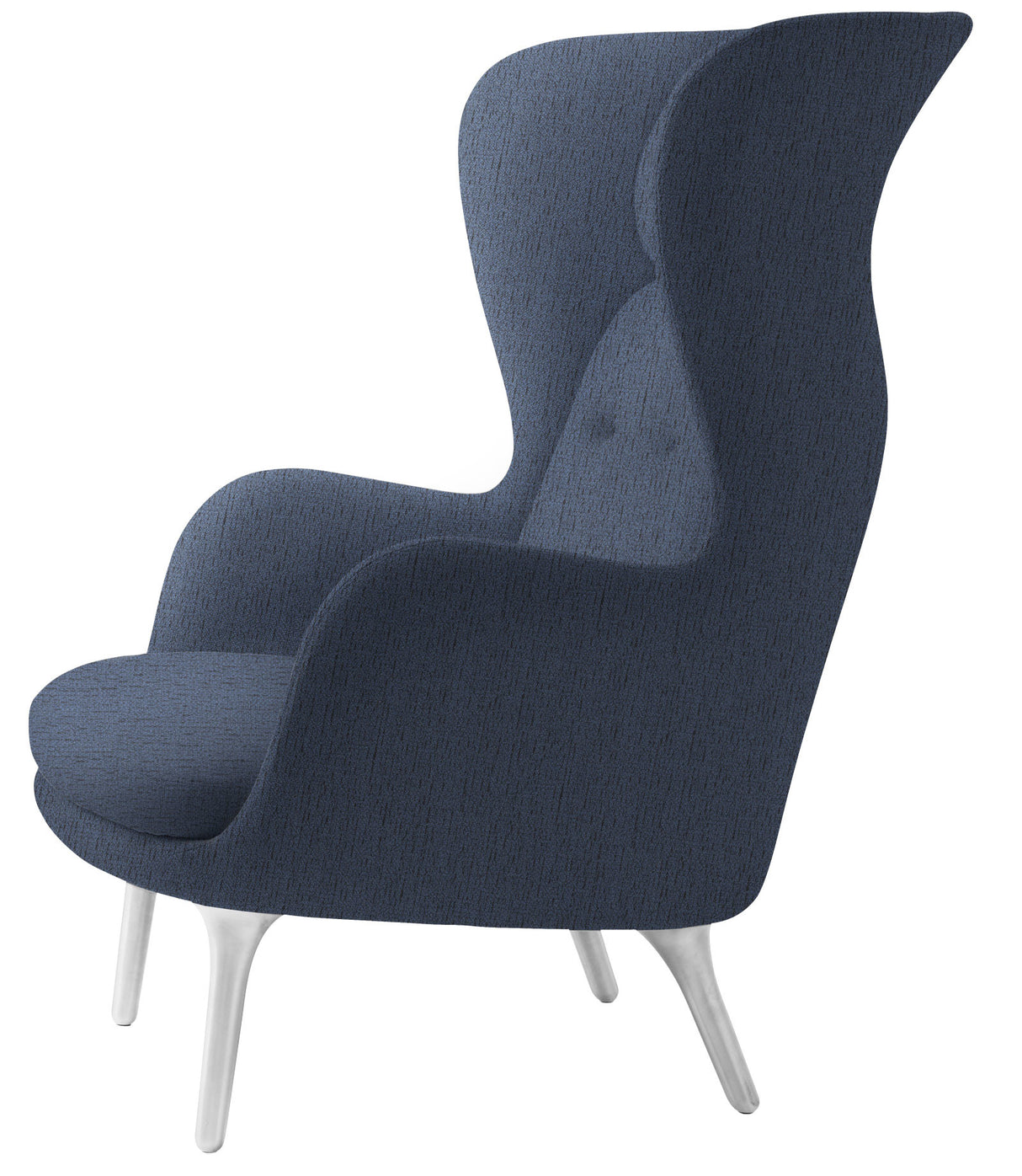 Ro Lænestol m. stel i aluminium fra Fritz Hansen - Christianshavn - 1154 Blue - Jacobsen Plus