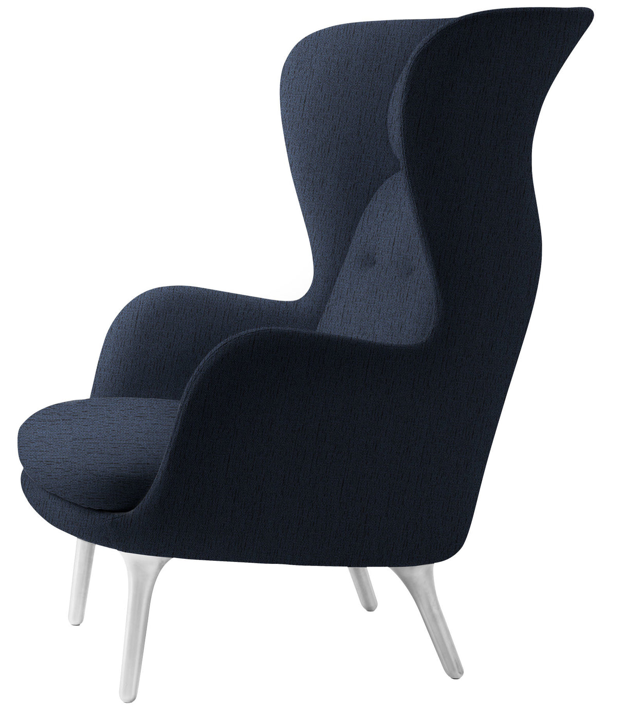 Ro Lænestol m. stel i aluminium fra Fritz Hansen - Christianshavn - 1155 Dark Blue - Jacobsen Plus