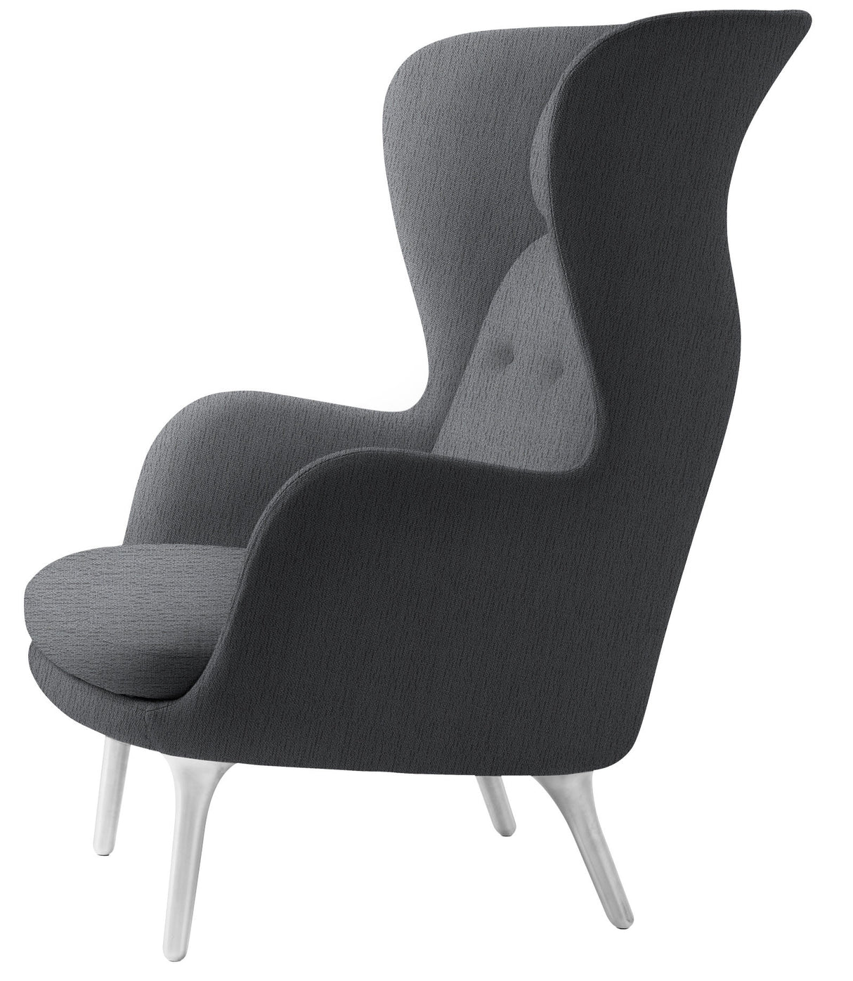 Ro Lænestol m. stel i aluminium fra Fritz Hansen - Christianshavn - 1173 Grey - Jacobsen Plus
