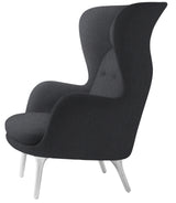 Ro Lænestol m. stel i aluminium fra Fritz Hansen - Christianshavn - 1174 Dark Grey - Jacobsen Plus