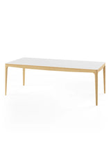 GM 3700 RO Spisebord, hvid fra Naver Collection - 210 x 100 cm / Ask olie / Inkl. 2 tillægsplader - Jacobsen Plus