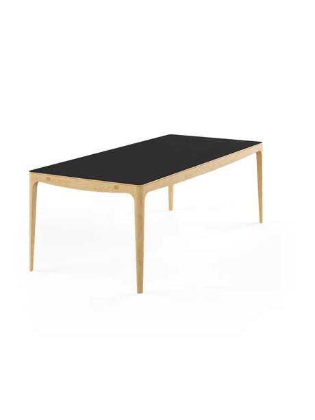 GM 3700 RO Spisebord, sort fra Naver Collection - 180 x 100 cm / Eg olie / Ingen tillægsplader - Jacobsen Plus