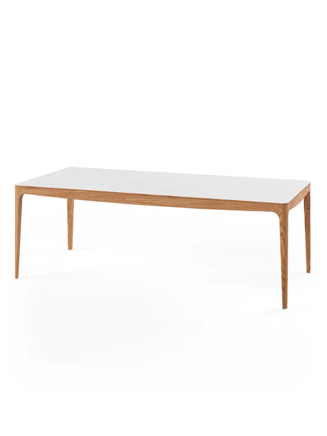 GM 3700 RO Spisebord, hvid fra Naver Collection - 180 x 100 cm / Ask hvidolie / Ingen tillægsplader - Jacobsen Plus