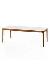 GM 3700 RO Spisebord, hvid fra Naver Collection - 240 x 100 cm / Valnød / Inkl. 2 tillægsplader - Jacobsen Plus