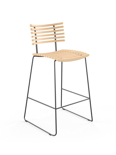 Leopard barstol, sort pulverlakeret stel fra Naver Collection - Ask hvidolie - Jacobsen Plus