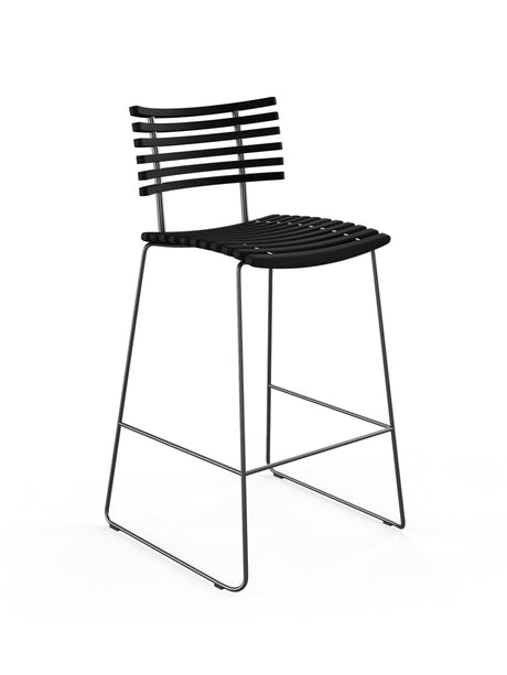 Leopard barstol, sort pulverlakeret stel fra Naver Collection - Ask sortbejdset - Jacobsen Plus