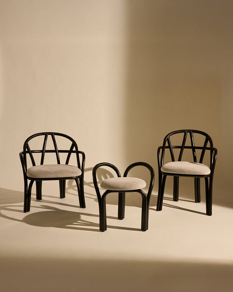 Bistra Stool fra GUBI - Olive Stained Rattan / Fustagno 003 - Jacobsen Plus