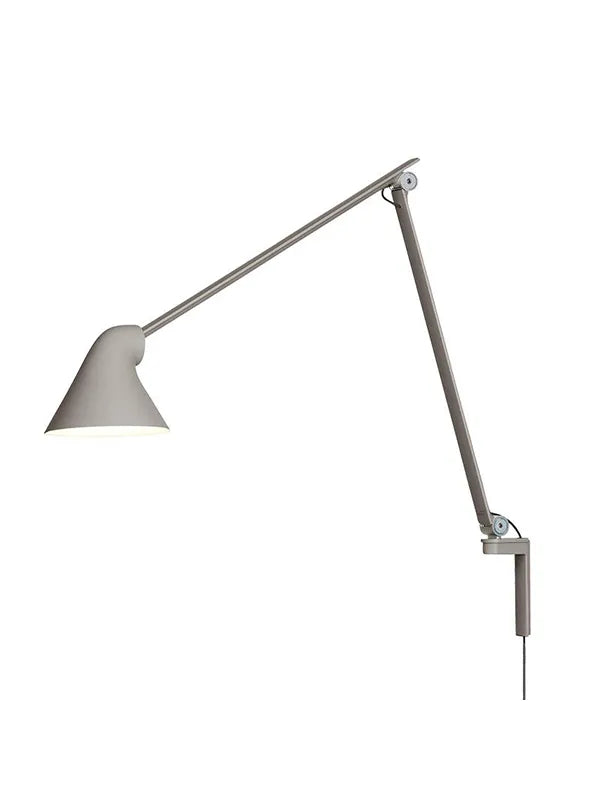 NJP væglampe fra Louis Poulsen - Grå / Lang arm - Jacobsen Plus