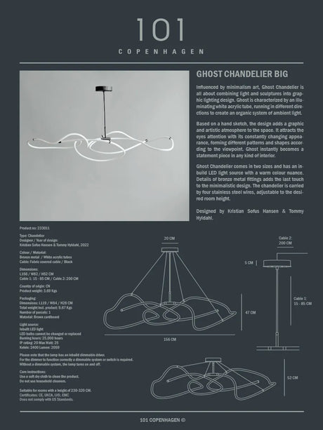 Ghost Chandelier, Big fra 101 Copenhagen - 5 - Jacobsen Plus