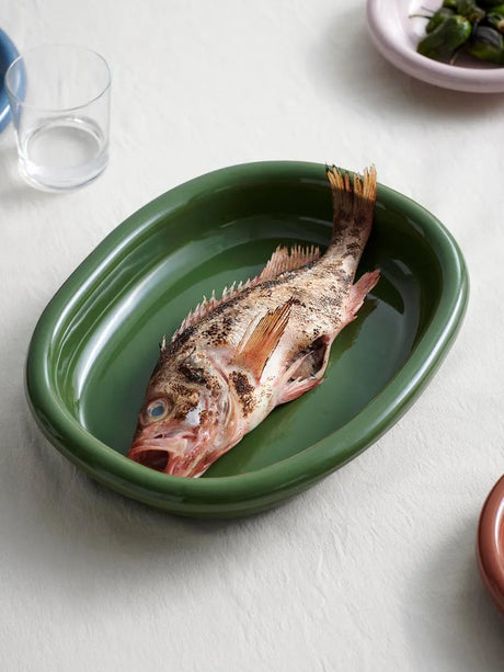 Barro Oval Dish, large fra Hay - Green - Jacobsen Plus