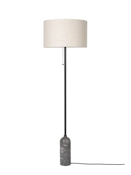 Gravity Gulvlampe fra GUBI - Canvas skærm / Grå marmor - Jacobsen Plus