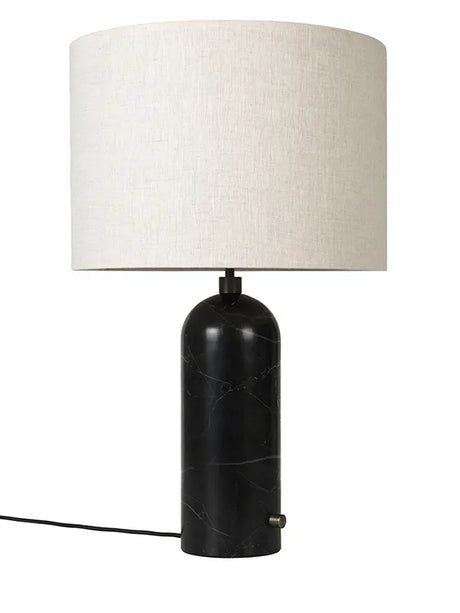 Gravity Bordlampe, large fra GUBI - Canvas skærm / Sort marmor - Jacobsen Plus
