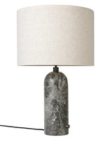 Gravity Bordlampe, large fra GUBI - Canvas skærm / Grå marmor - Jacobsen Plus